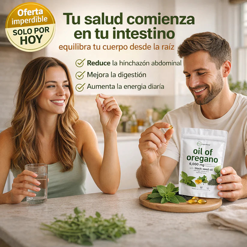 Aceite De Orégano 60 capsulas - Tu sistema inmune está más débil de lo que crees… esto lo cambia