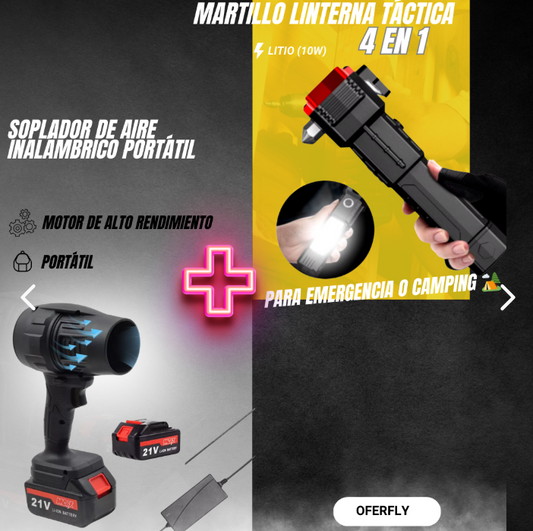 Martillo Linterna+ Soplador De Aire